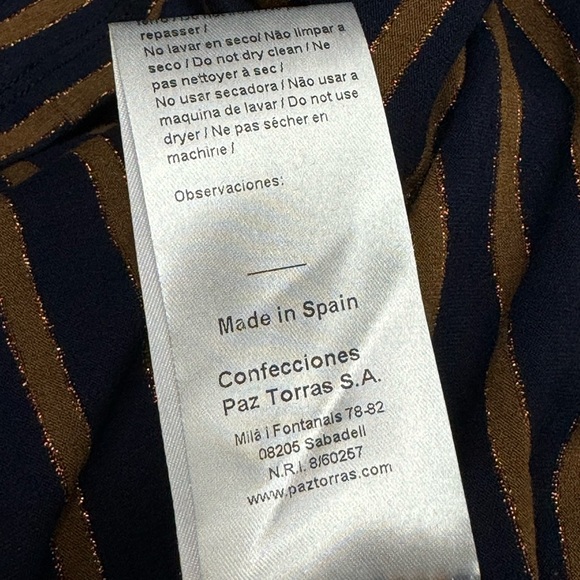 New! Paz Torras long sleeve stripped bodycon dress, European, size 40 (small) - Picture 7 of 7